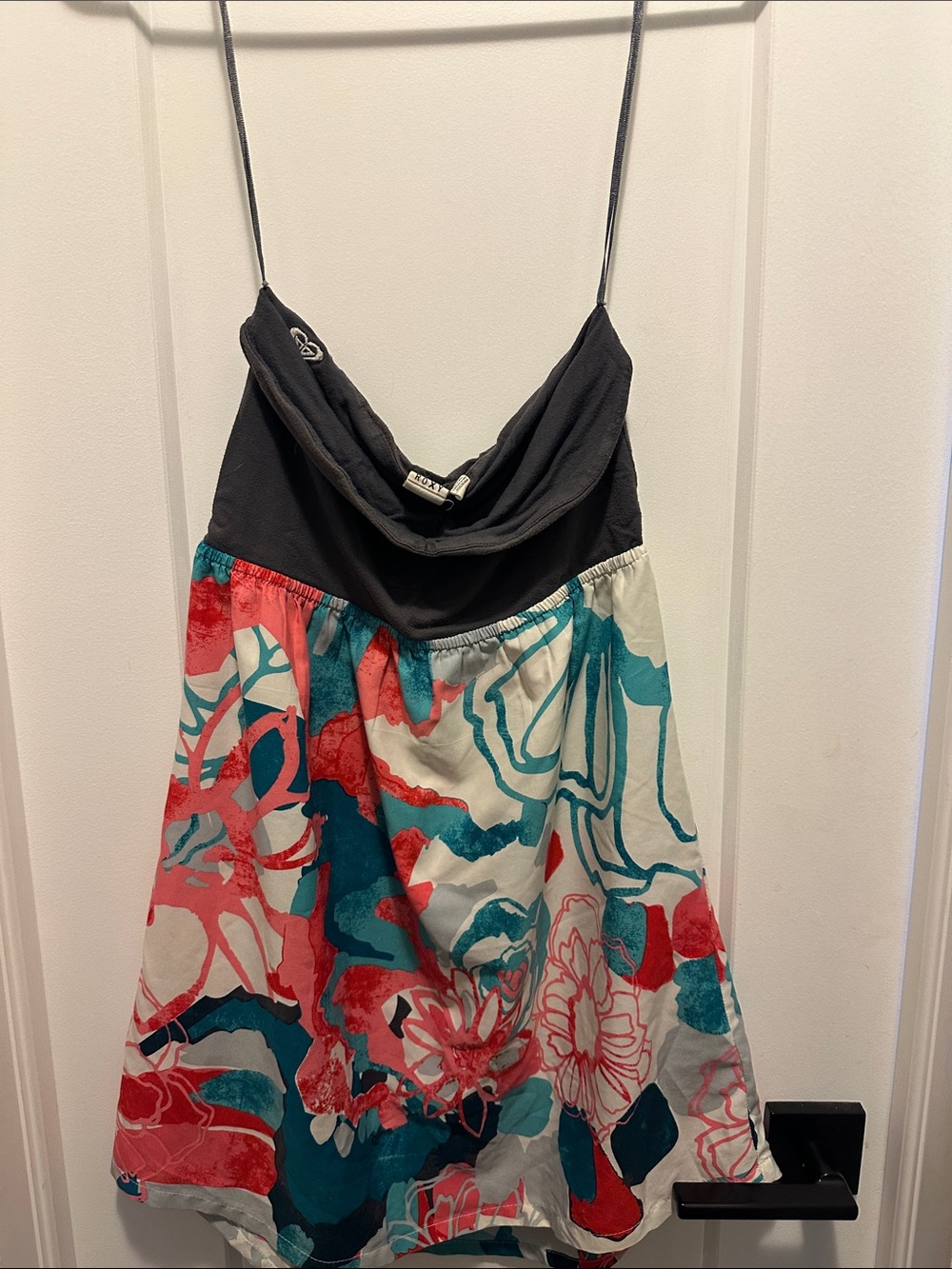 Roxy Strapless Summer Dress in Black, Teal, Red, White